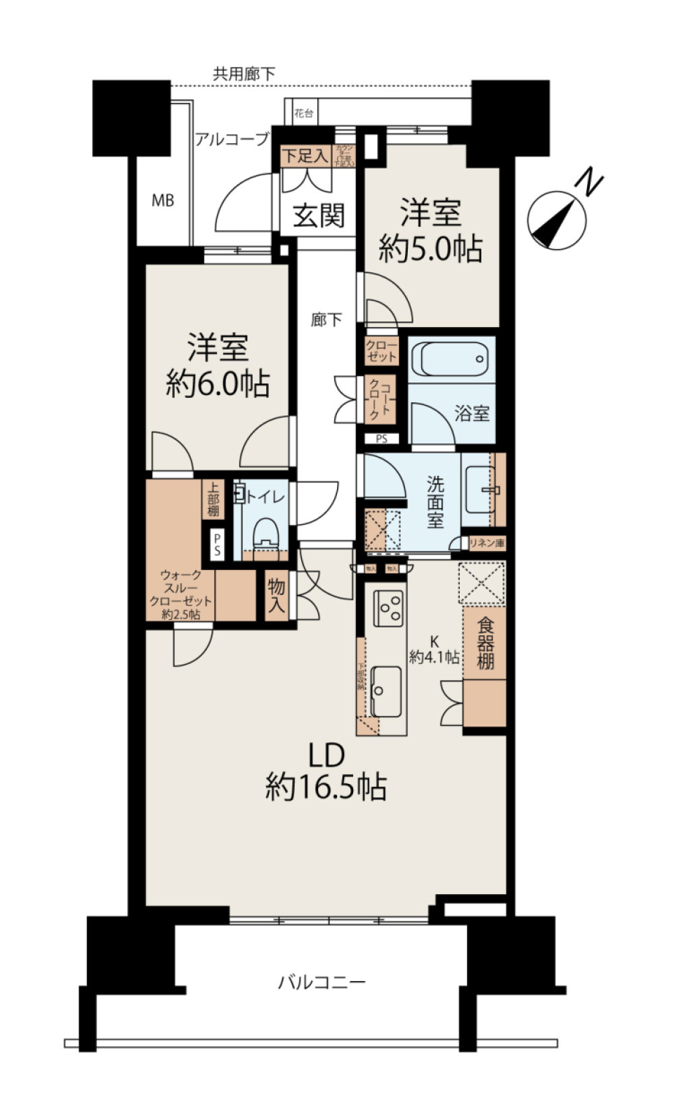 HARUMI FLAG PARK VILLAGE E棟　508号室の間取り図