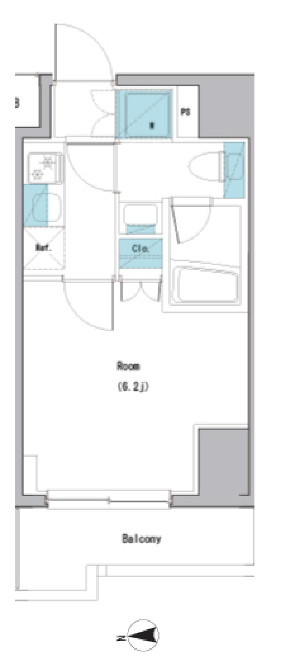 プレミアムキューブ大森本町　703号室　[ペット可]の間取り図