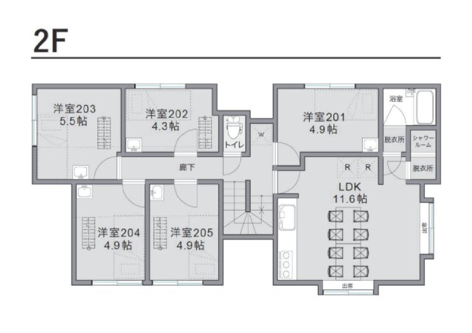 わんにゃんハウス小金井　202号室［ペット可］の間取り図