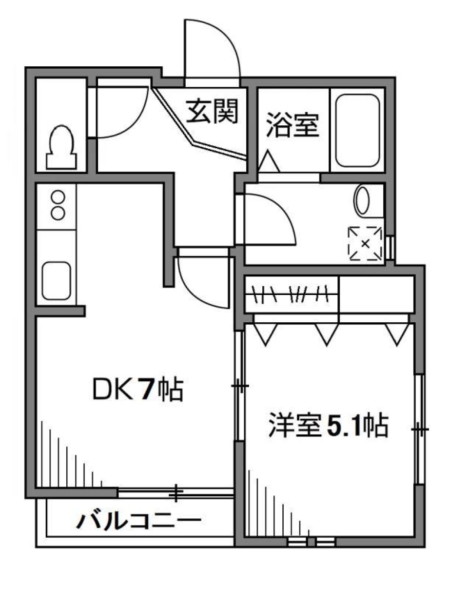 メゾンドピネド　202号室の間取り図