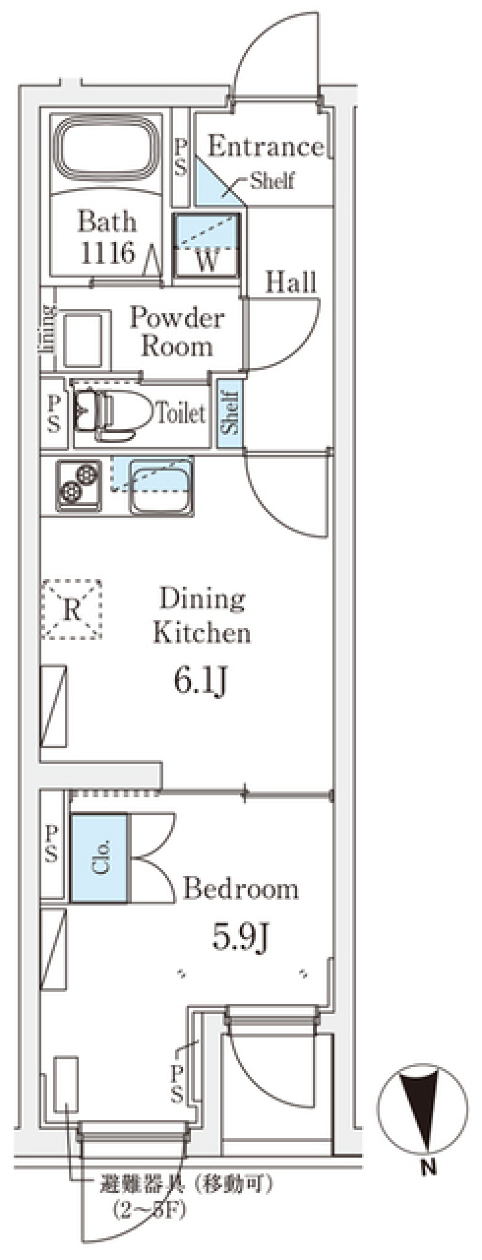 ＧＲＡＮＰＡＳＥＯ成城学園前　202号室［新築］の間取り図