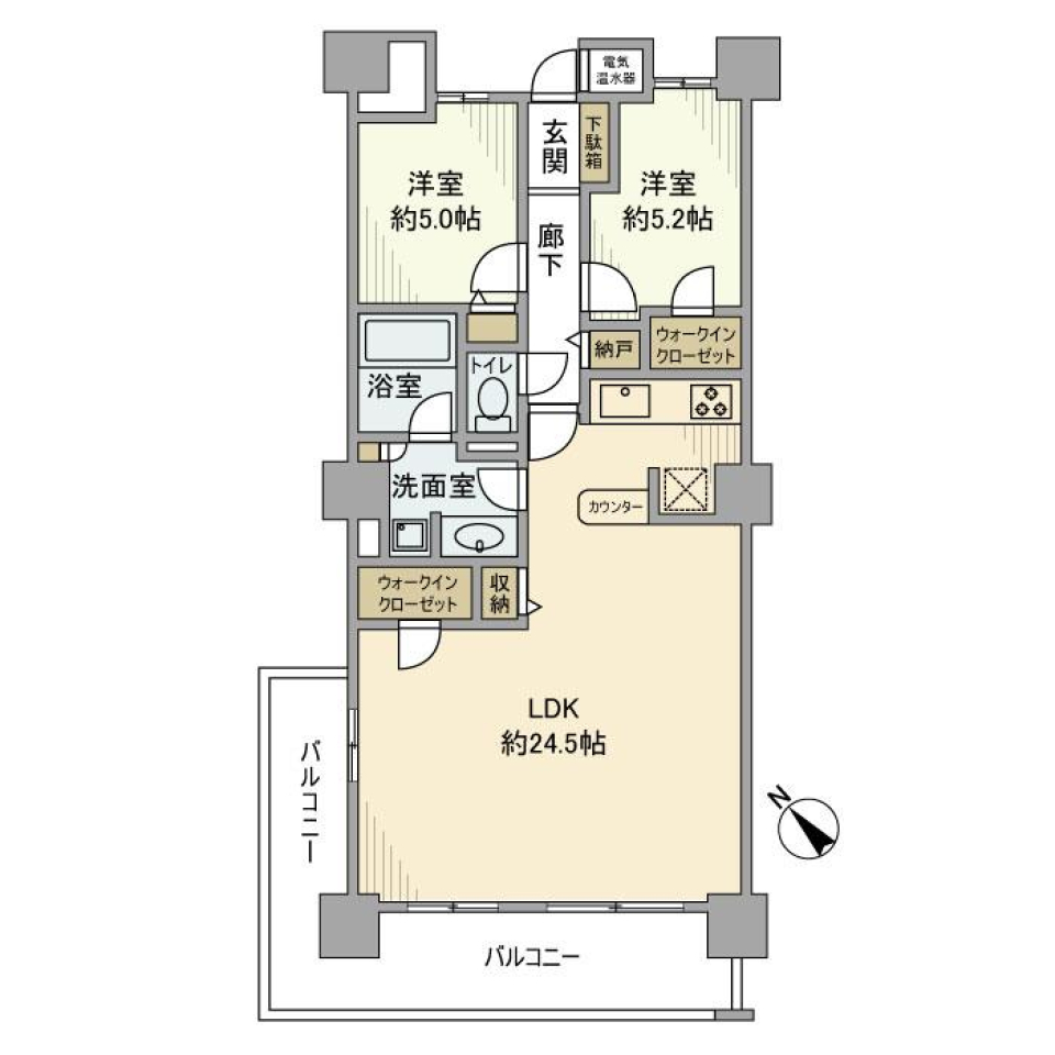 ＴＯＫＹＯシティトリエ　2204号室の間取り図