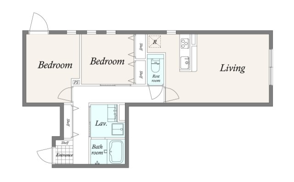 ＧＲＡＮ ＰＡＳＥＯ等々力　405号室［新築］の間取り図