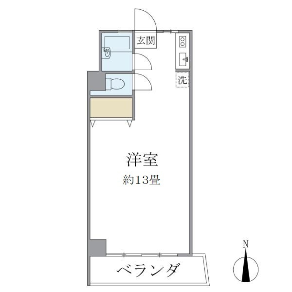 ハウスチェリー千歳台　107号室の間取り図