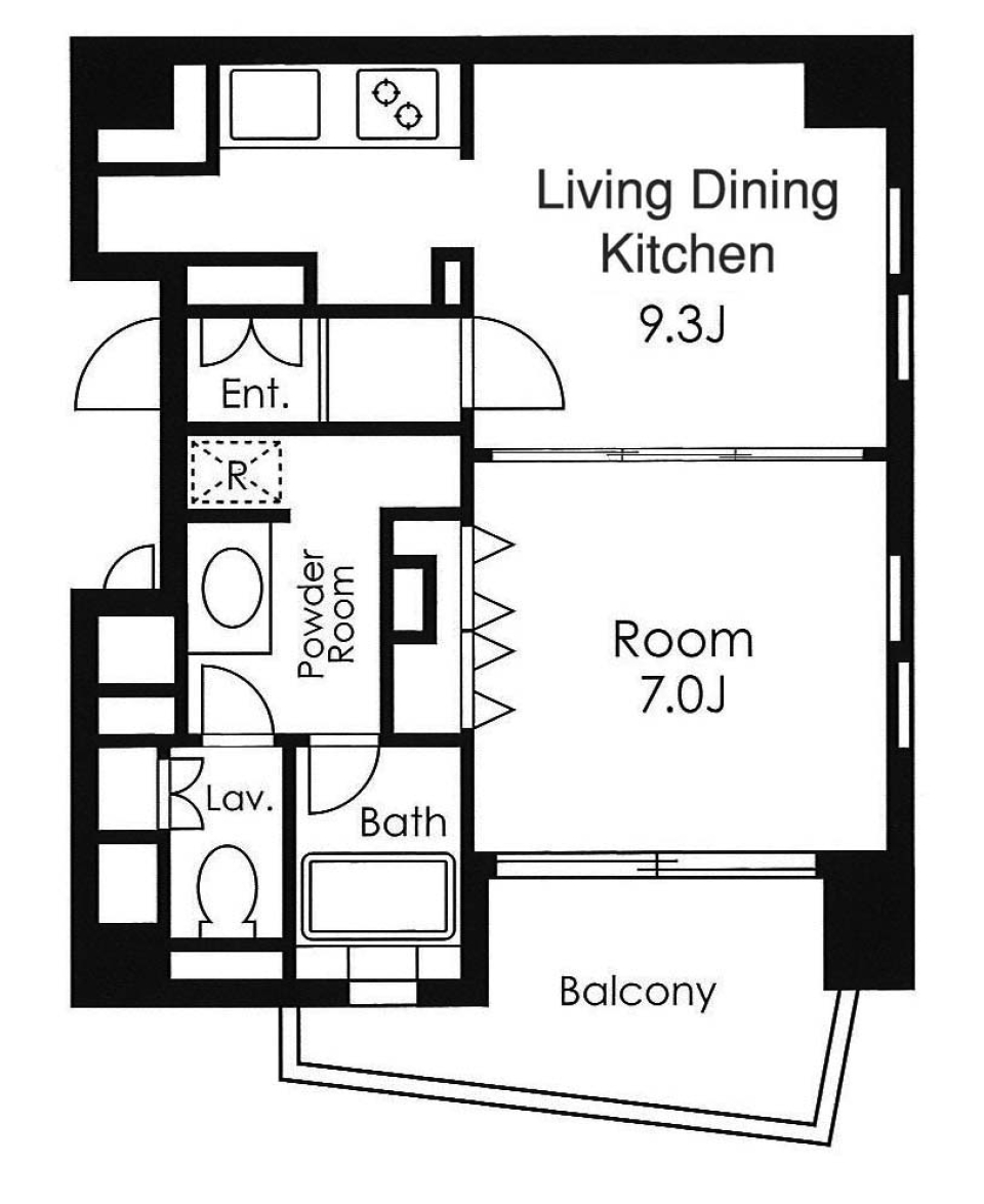 プライムアーバン用賀　306号室の間取り図