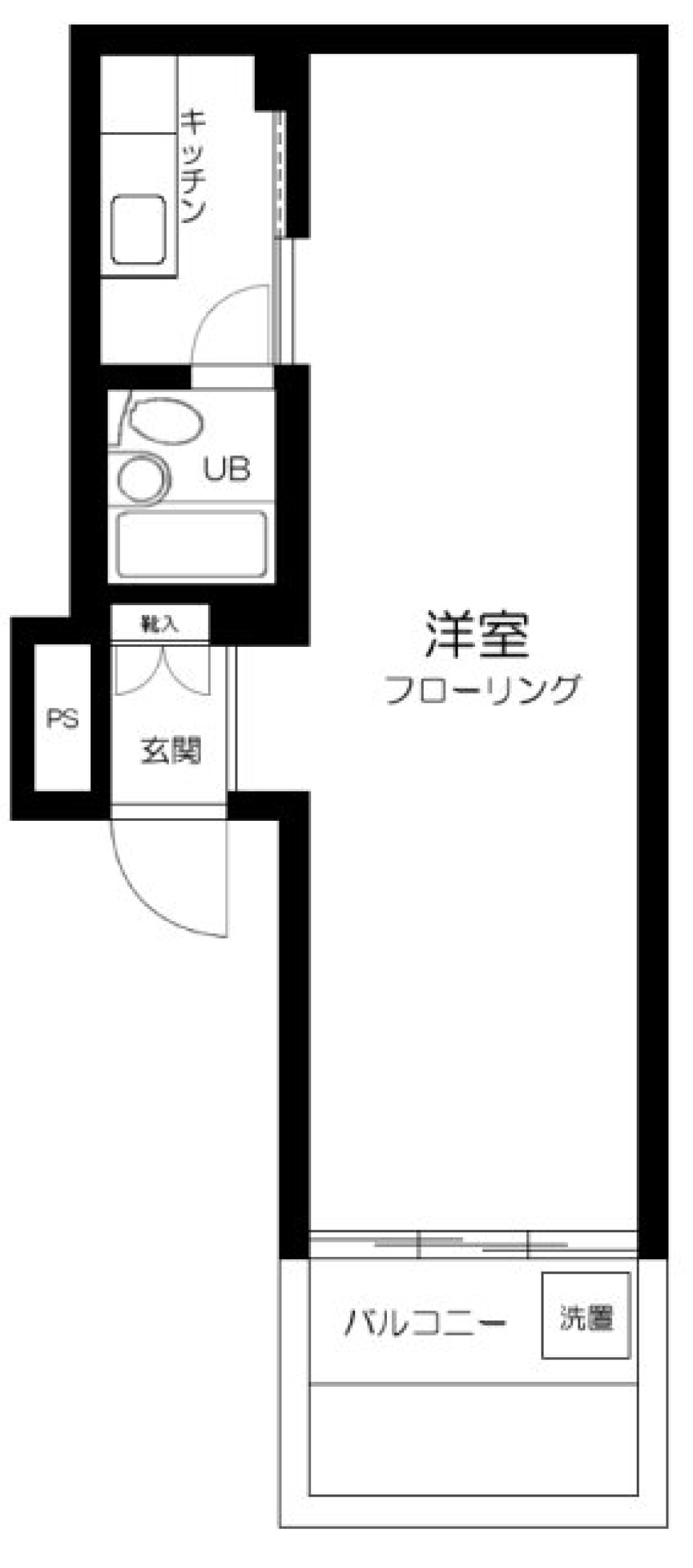 ニューハイツ切り通し　307号室の間取り図