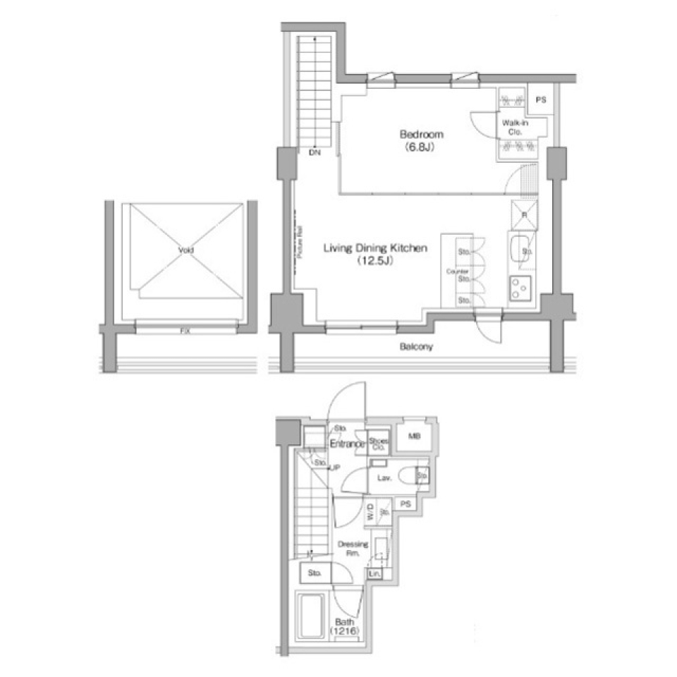 ザ・パークハビオ神泉　509号室の間取り図