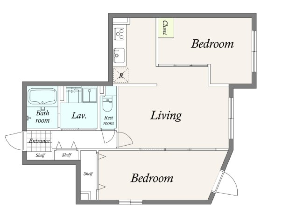 ＧＲＡＮ ＰＡＳＥＯ等々力　404号室［新築］の間取り図