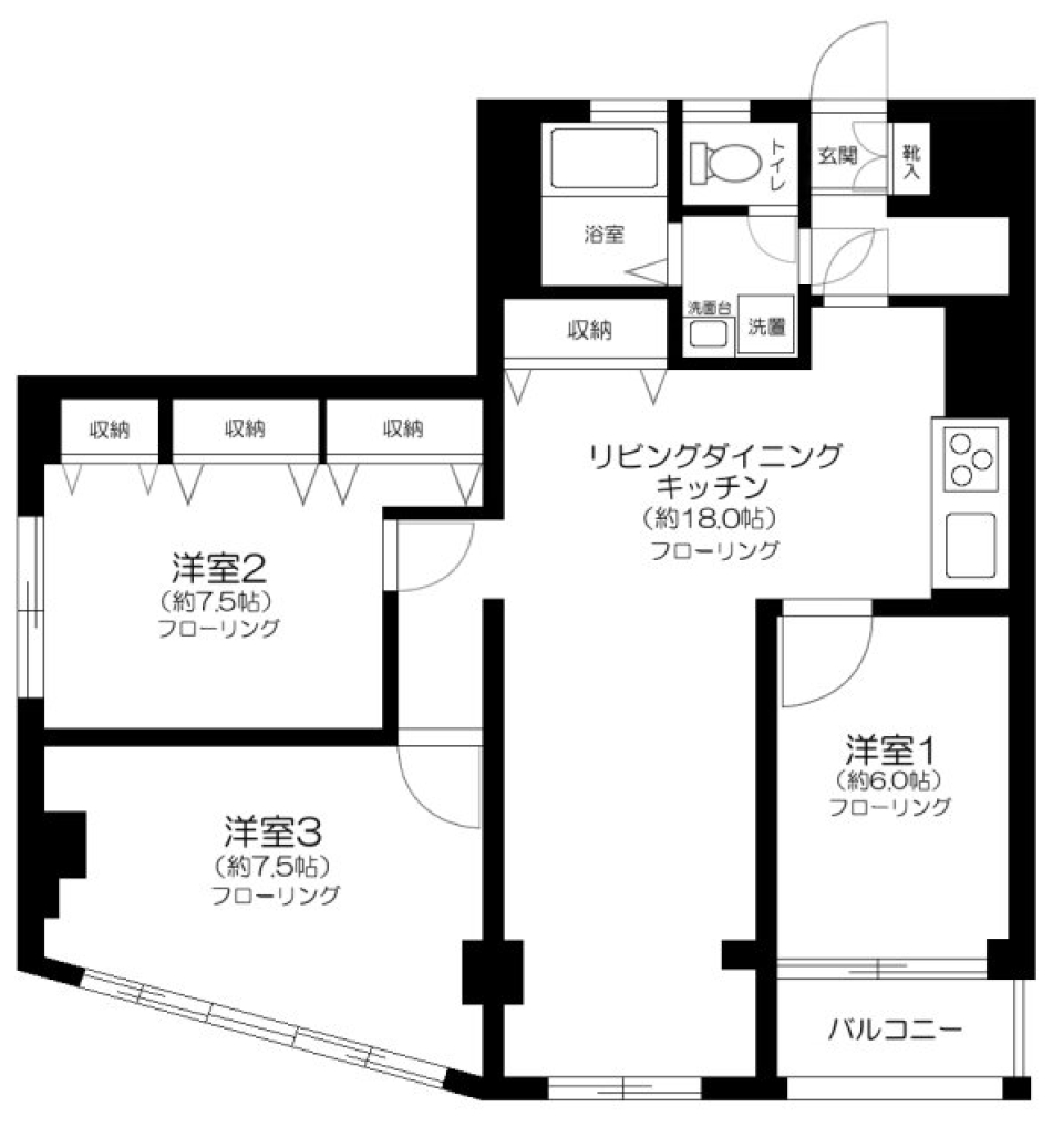 ウェイサイドマンション　801号室の間取り図