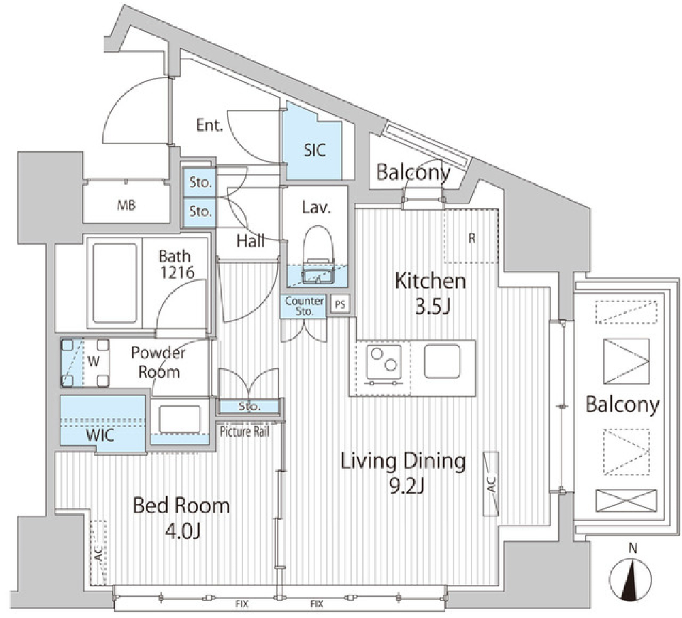 グランシエル南青山　301号室の間取り図