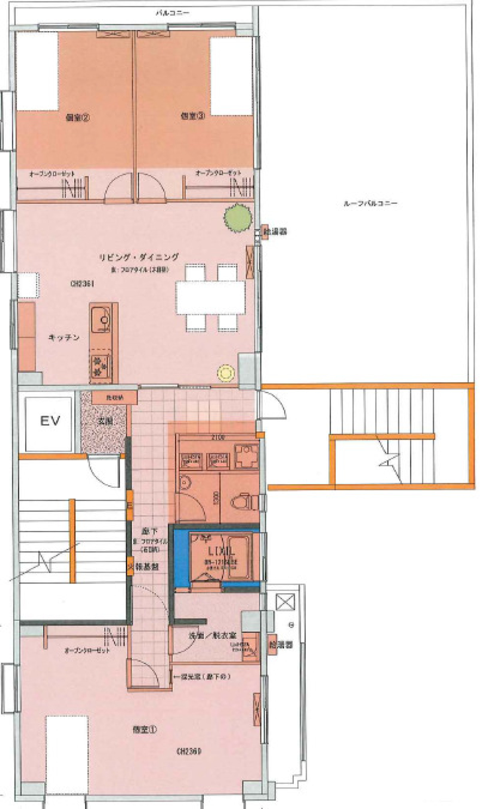 第二原嶋ビル　1001号室の間取り図
