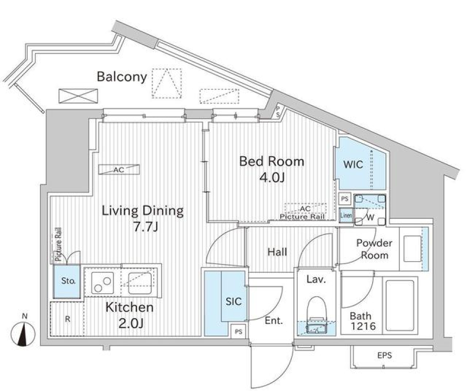 グランシエル南青山　805号室の間取り図