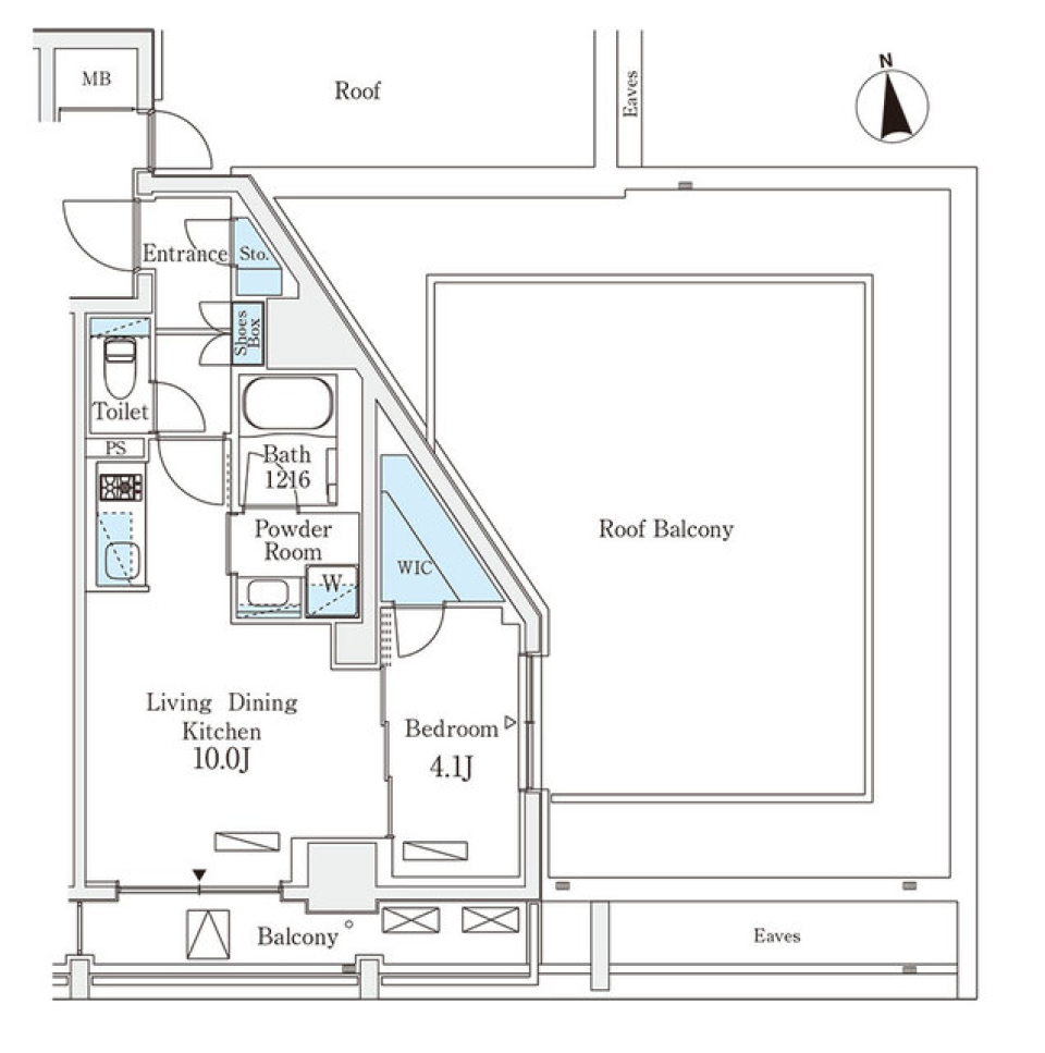 イプセ碑文谷　403号室の間取り図