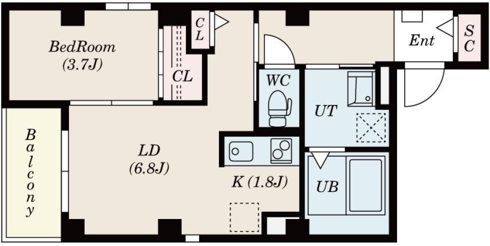 Real Stone Nihonbashi　301号室［新築］の間取り図