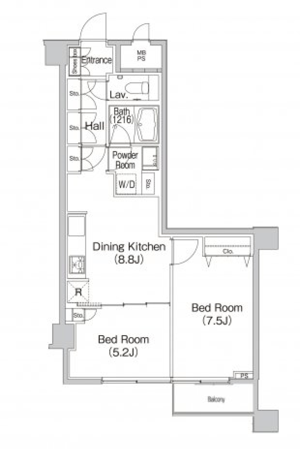 PATH駒込　206号室の間取り図