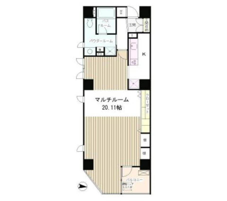 クレイドル日本橋　302号室の間取り図