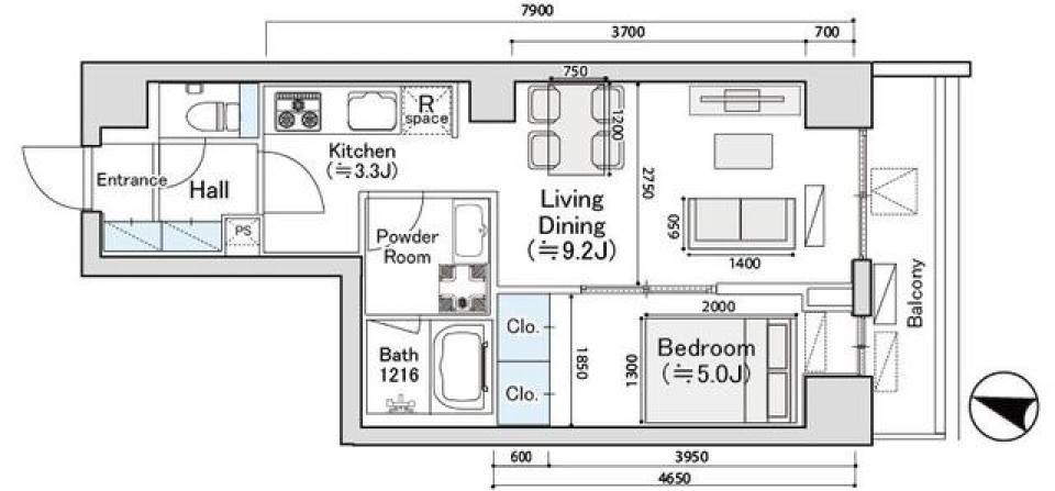 ディオスプラド　303号室［新築］の間取り図
