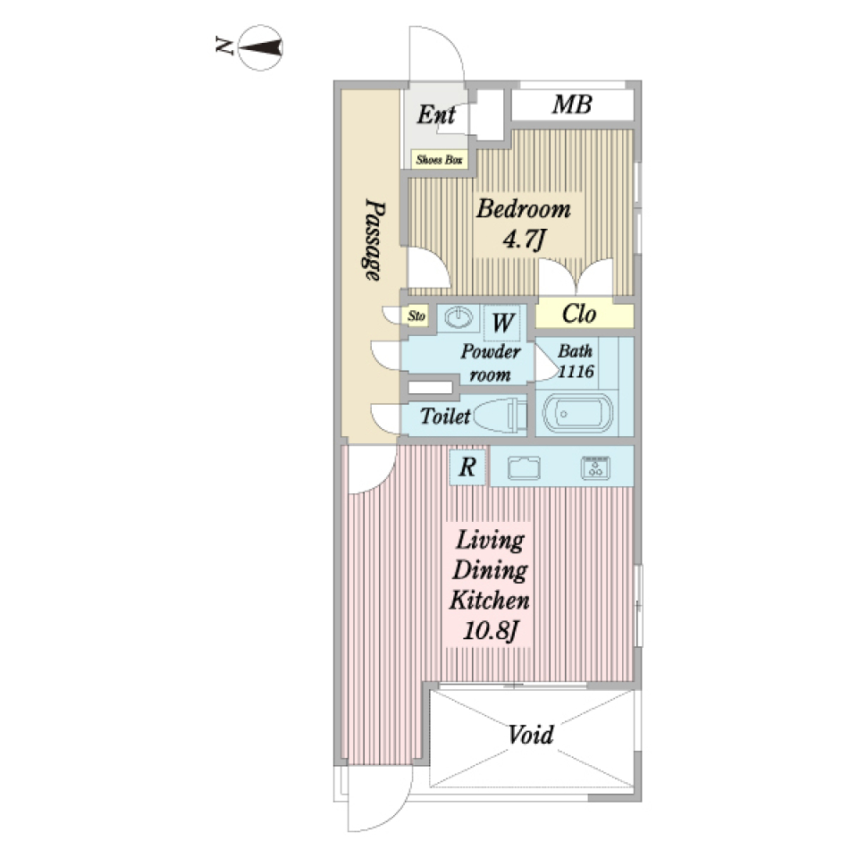 CASTLE HILL EBARA NAKANOBU　0202号室［新築］の間取り図