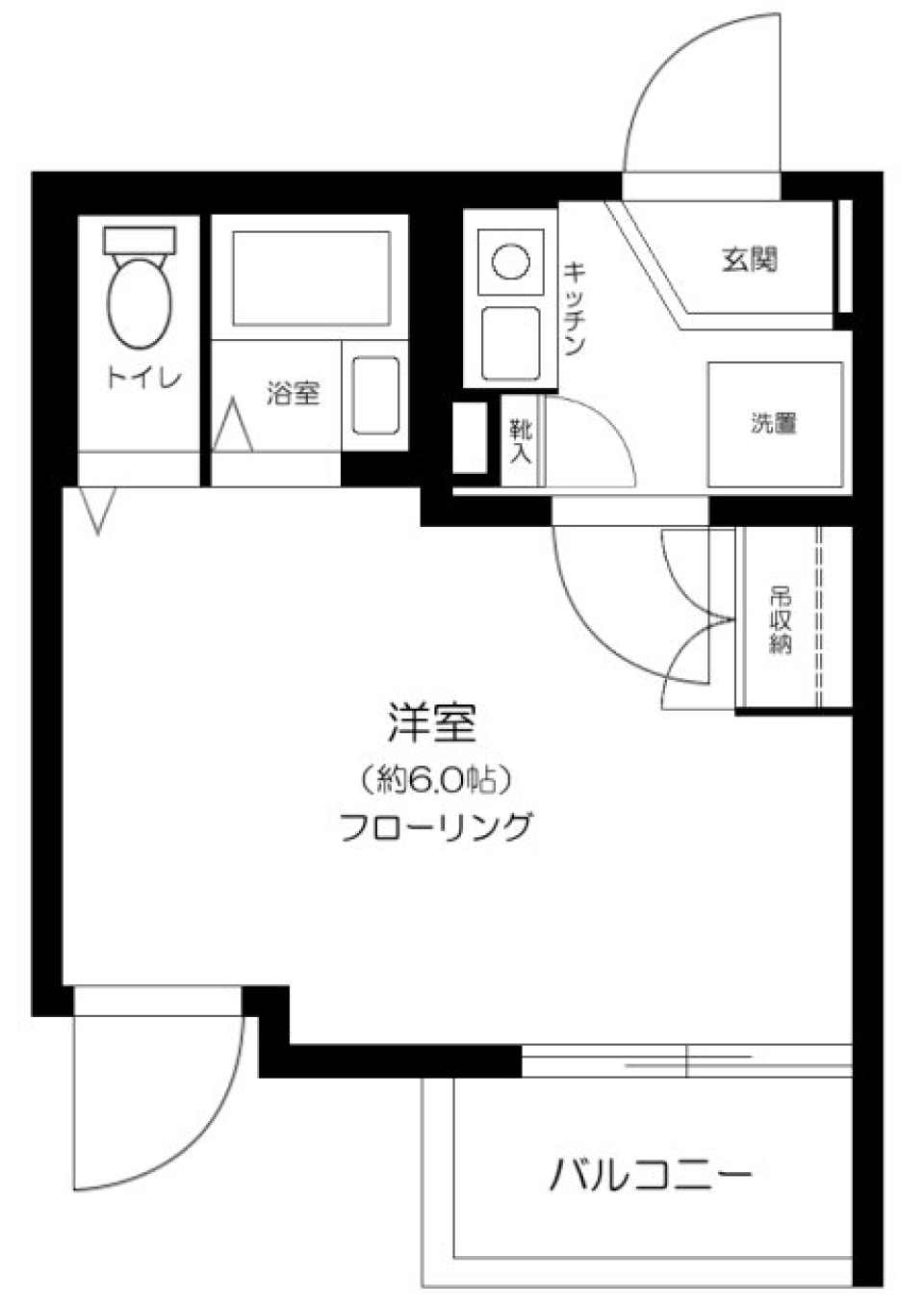 ラクシス田端　202号室の間取り図