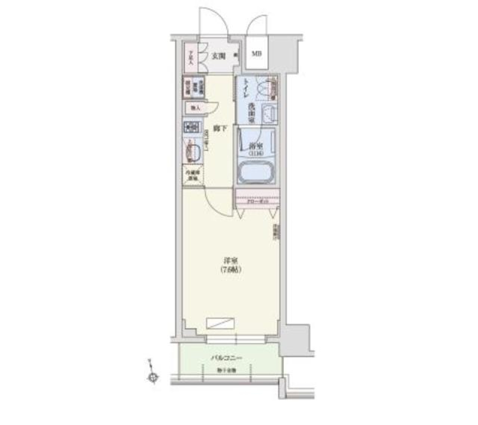 アーバネックス秋葉原ＥＡＳＴ　202号室の間取り図
