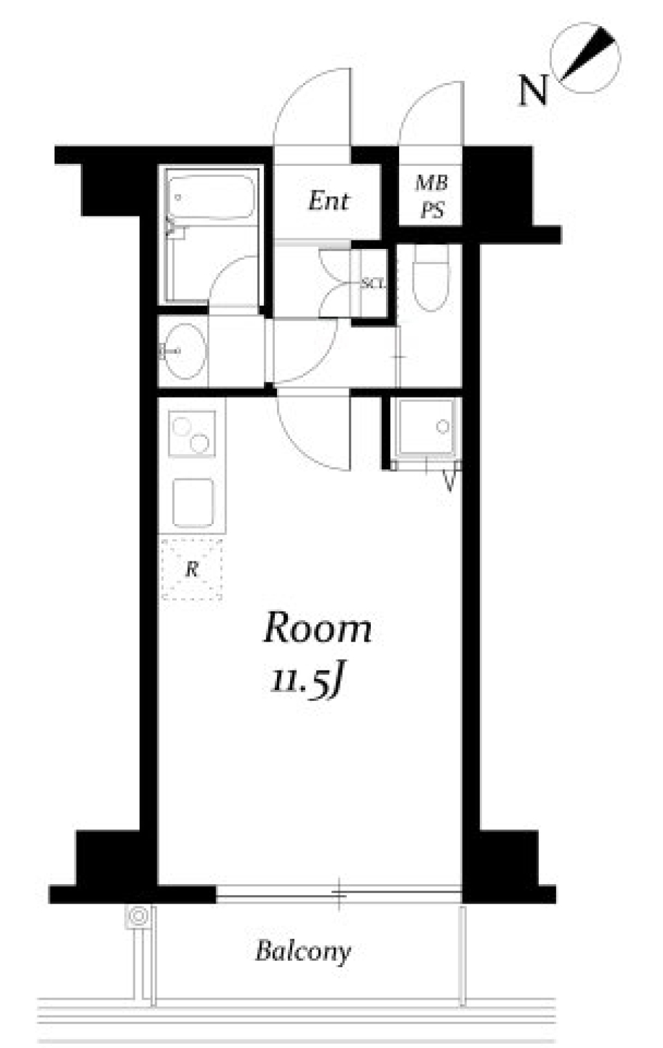 アーバンパーク代々木　旧アボーデ代々木パークサイド　502号室の間取り図