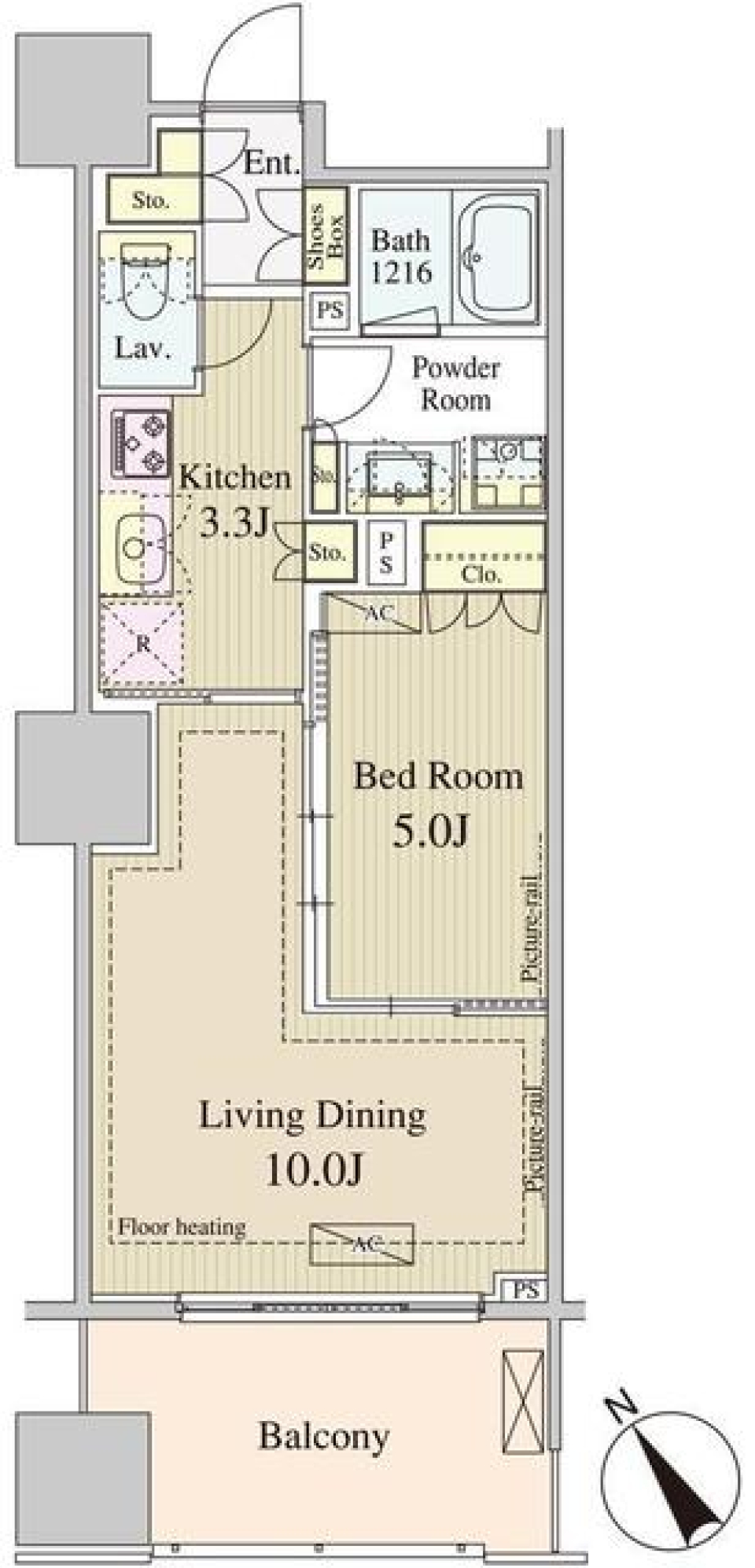 ウェンブリー表参道　1104号室の間取り図