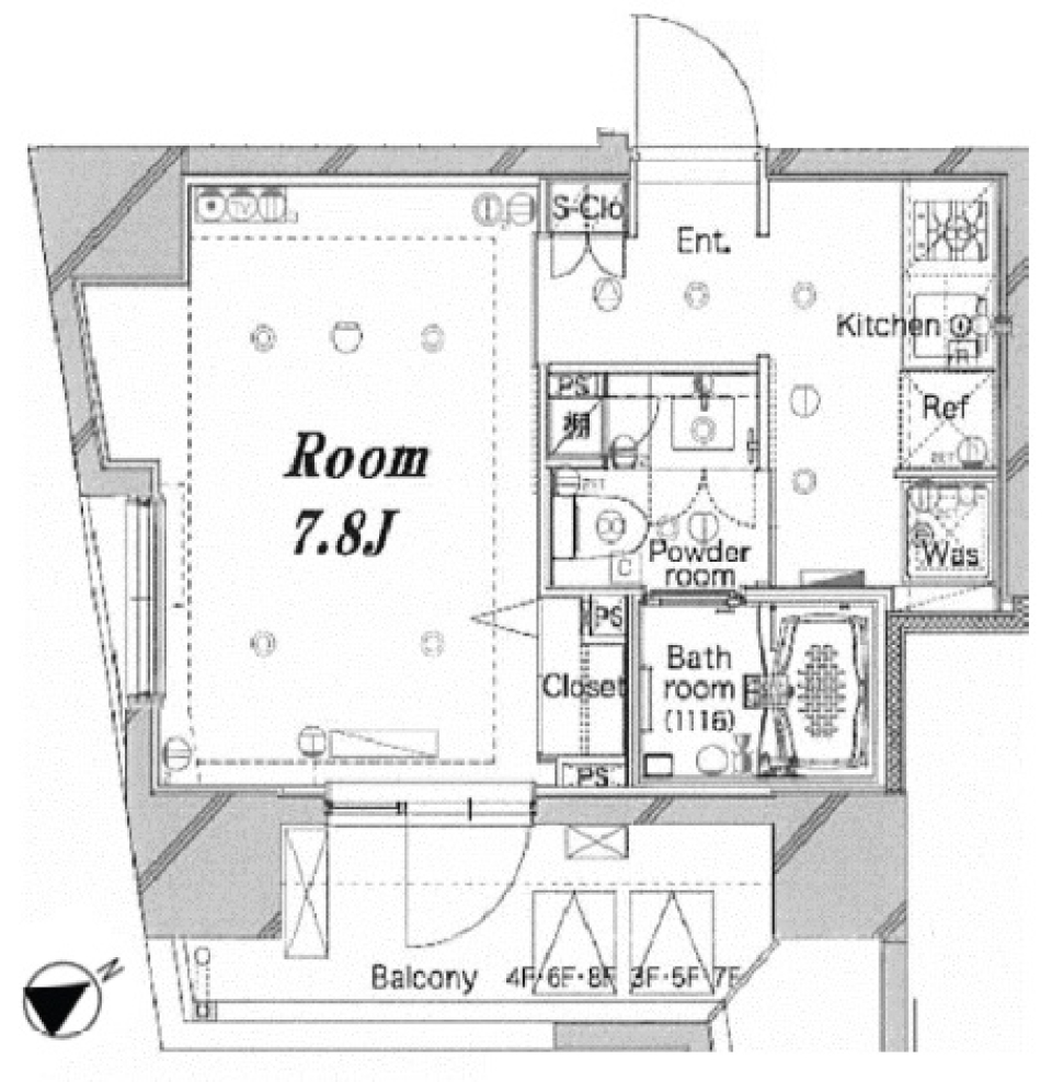 メイクスデザイン南青山　701号室の間取り図