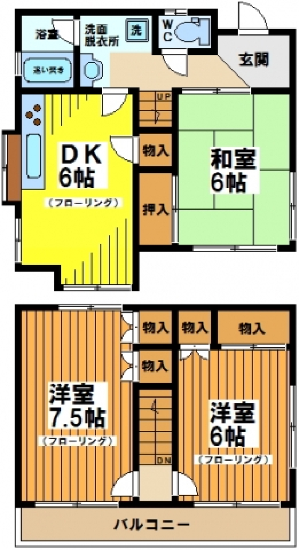 杉並区和泉2-45-21（松野貸家）　1［ペット可］の間取り図