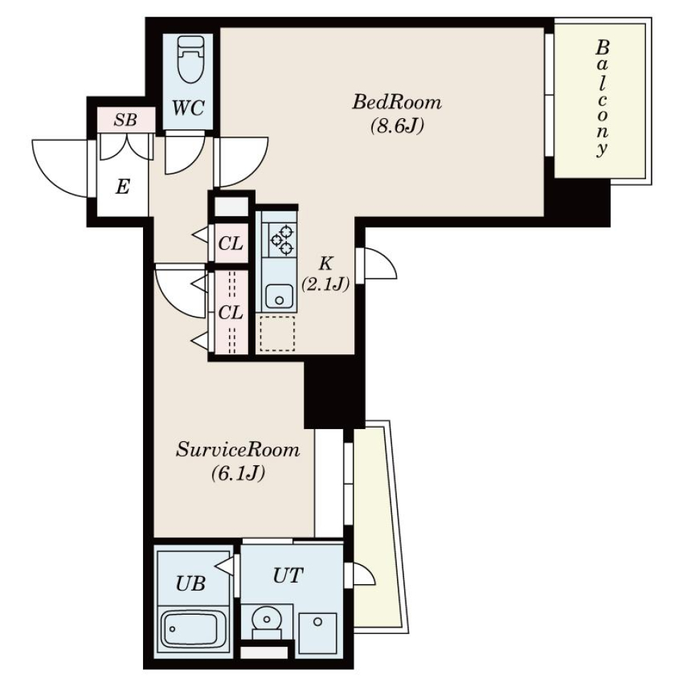 彰文居FRecoA向丘　0902号室の間取り図