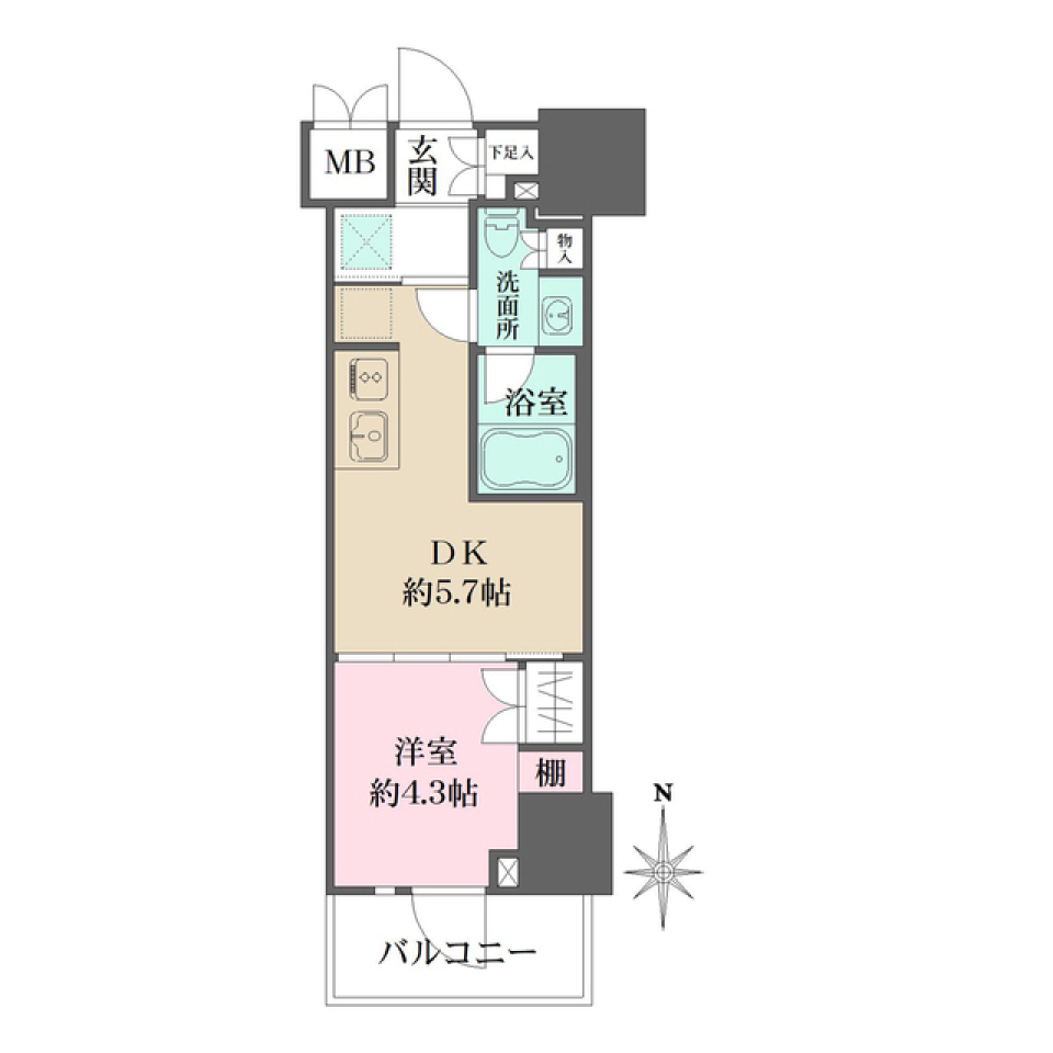 ルフォンプログレ元浅草マークス　902号室［ペット可］の間取り図