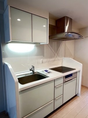 システムキッチン（2口IH・1口ラジエント・グリル付）