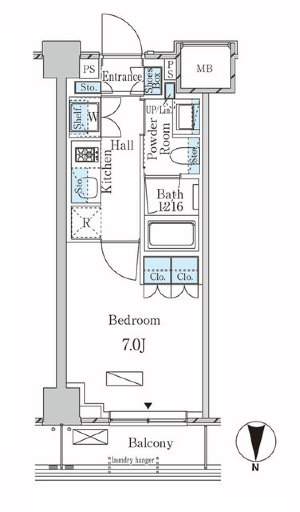 ラティエラ武蔵小杉　525号室の間取り図