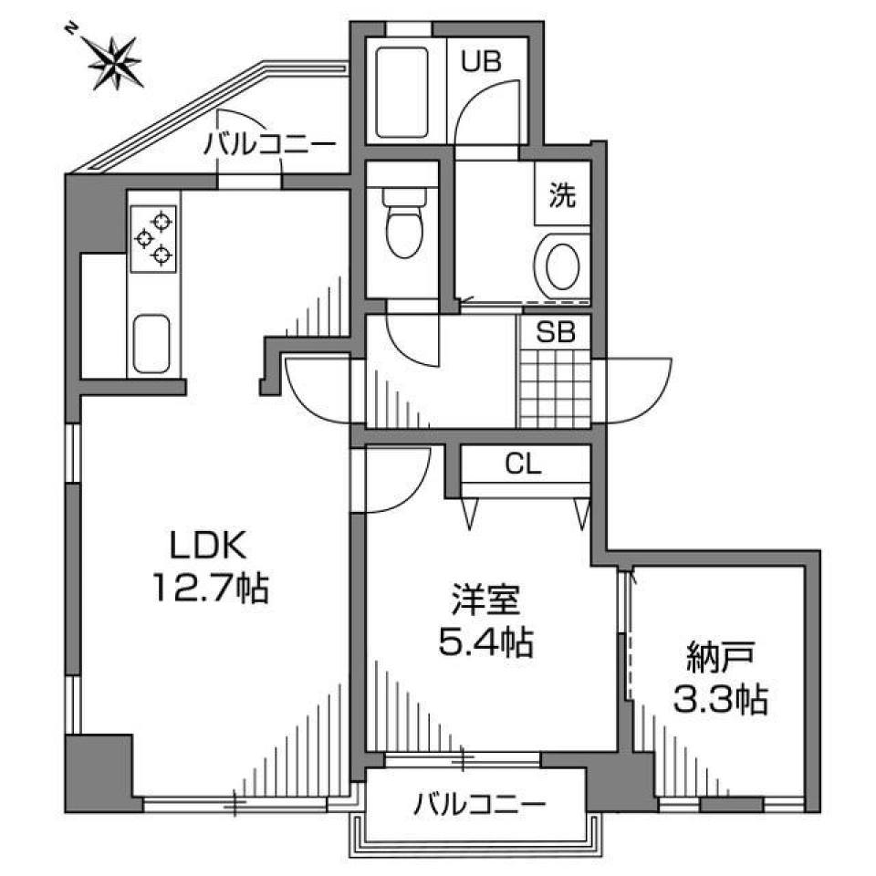 エテルノ上原　305号室の間取り図