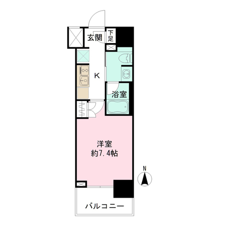 ザ・パークワンズ芝公園　403号室［ペット可］の間取り図