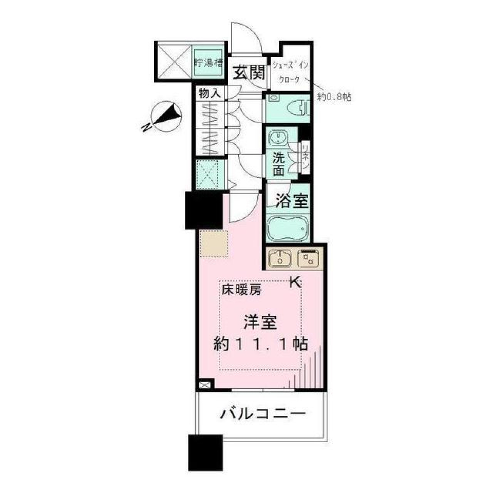 ザ・パークハウス西新宿タワー６０　610号室の間取り図