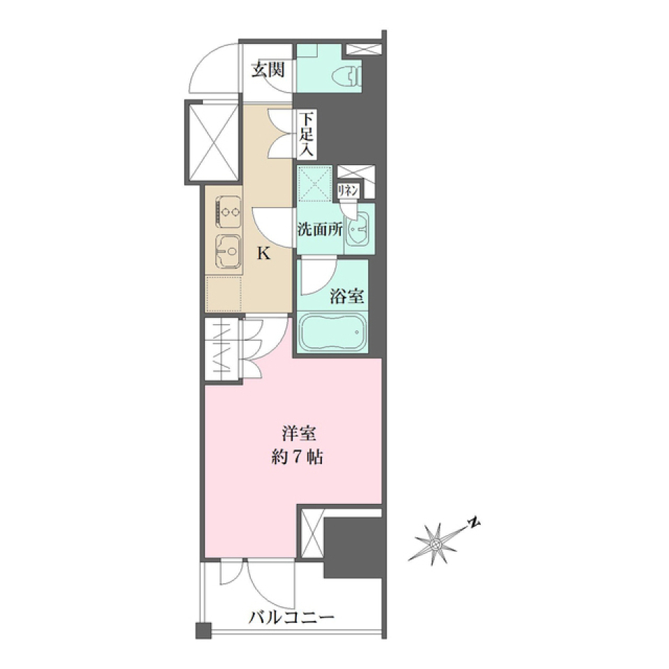 ザ・パークワンズ門前仲町　1003号室の間取り図