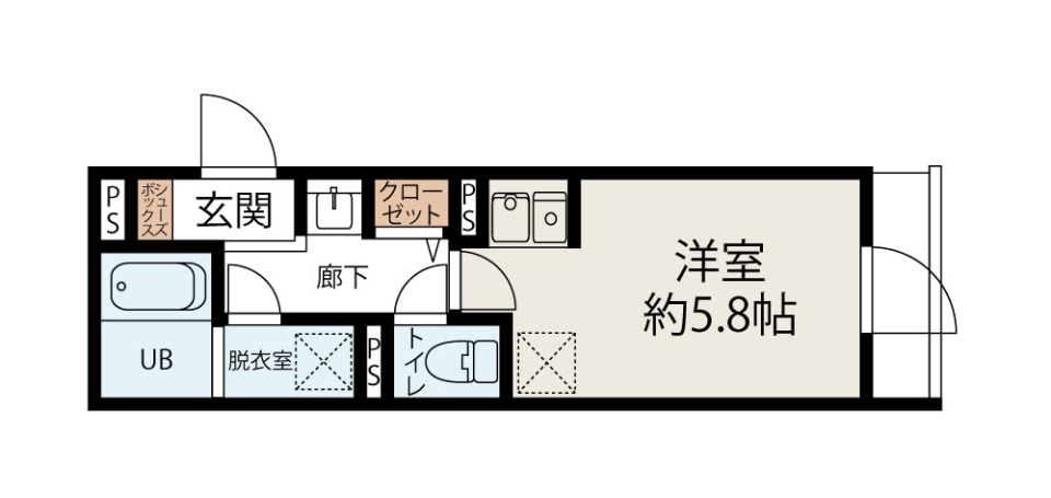 カーサパーチェ糀谷　402号室の間取り図