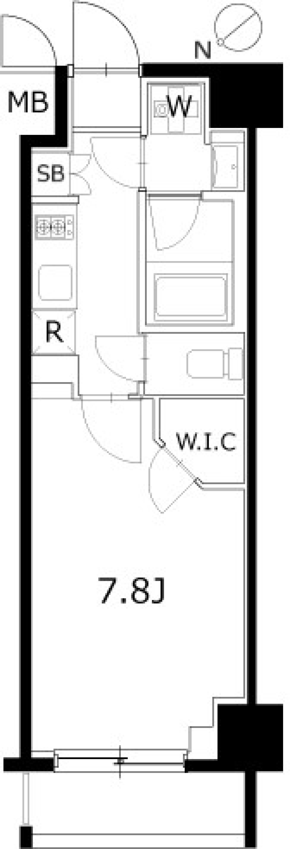 ケーディーエックスレジデンス豊洲　530号室の間取り図