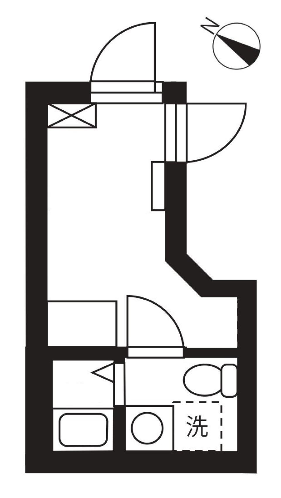 ザスカイ日本橋浜町　202号室の間取り図