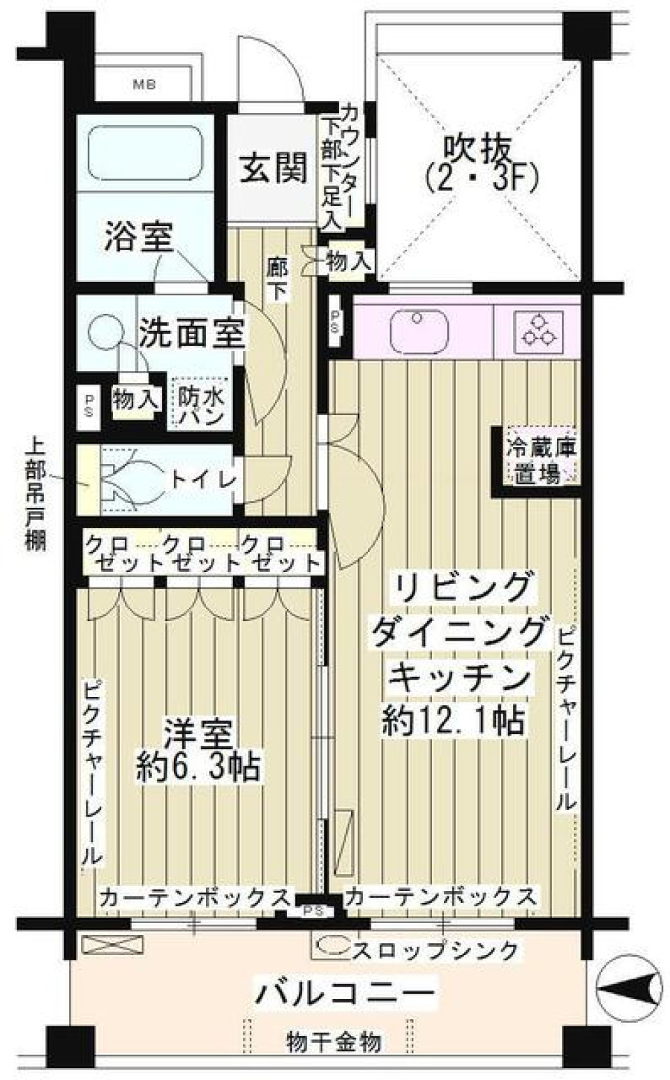 クラッサ成城　204号室の間取り図