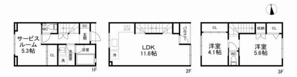 リムテラス東新宿　103号室［新築］の間取り図