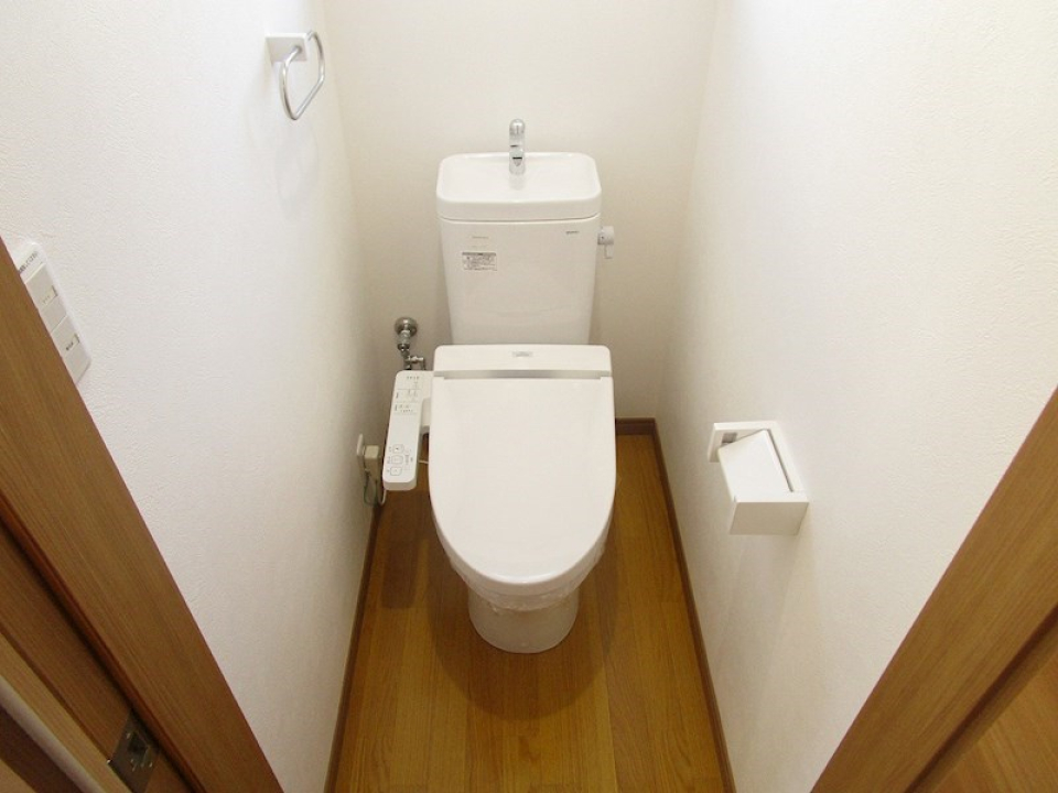 ウォシュレット&タオル掛けついてます。