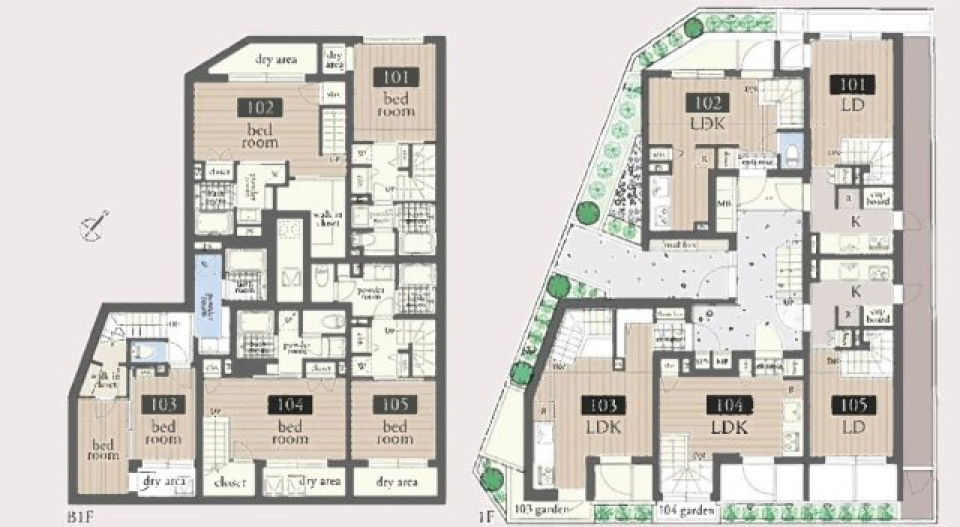 ASTILE中目黒　103号室［新築］の間取り図