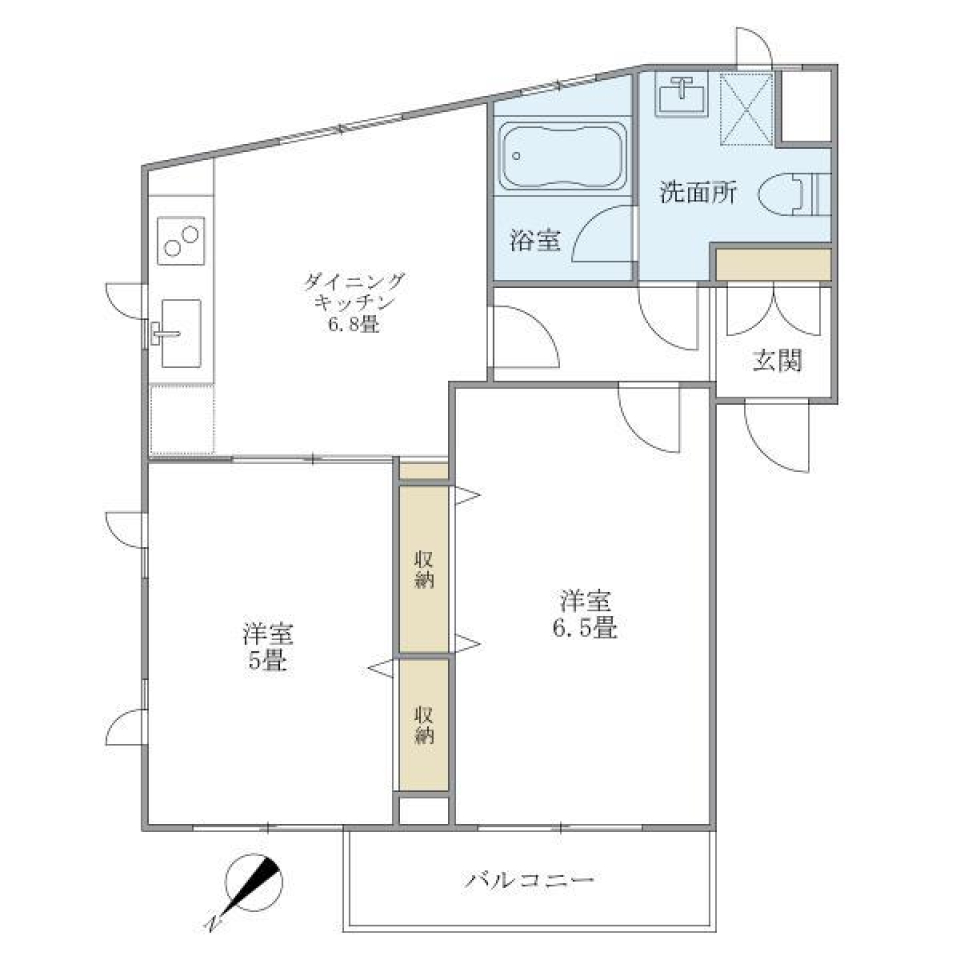 ＷＥＬＬ　Ｈｏｕｓｅ　東大井　C302号室の間取り図