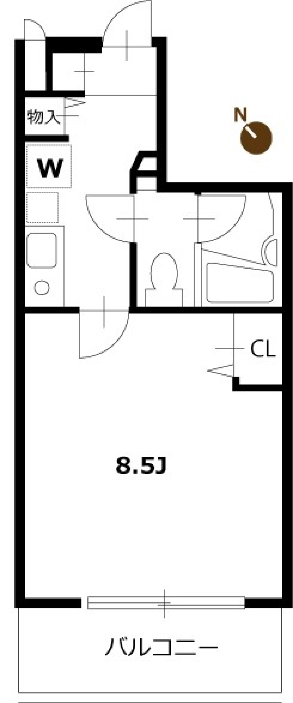 エルスタンザ中野新井　203号室［ペット可］の間取り図