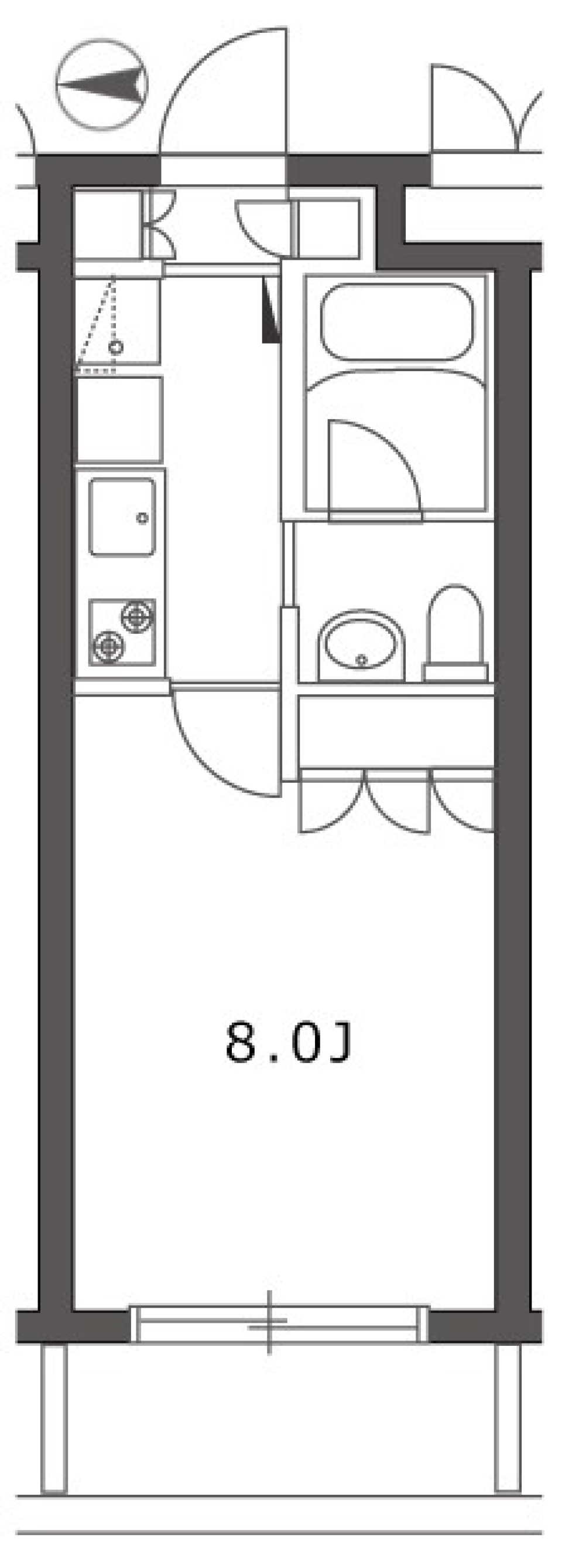 ガーデン豊玉　204号室の間取り図