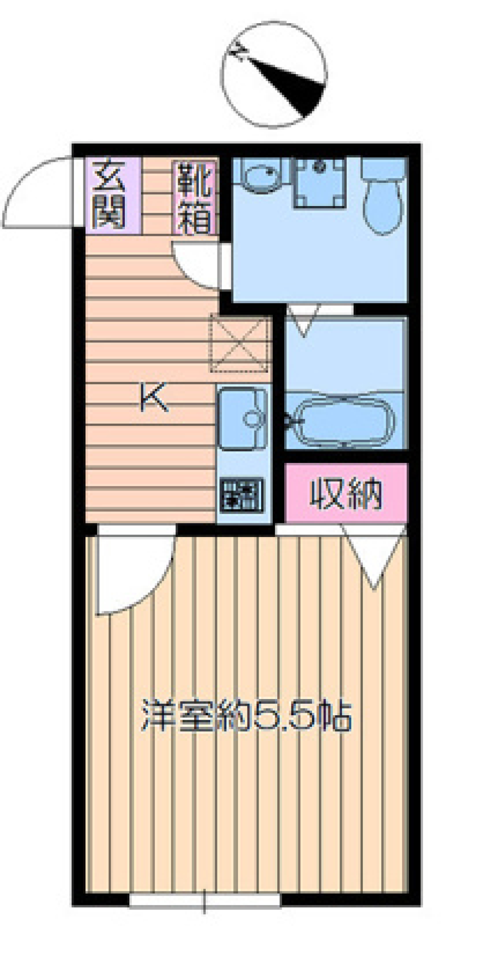 ｌｉｖｅｇｒｅｅｎ　202号室の間取り図