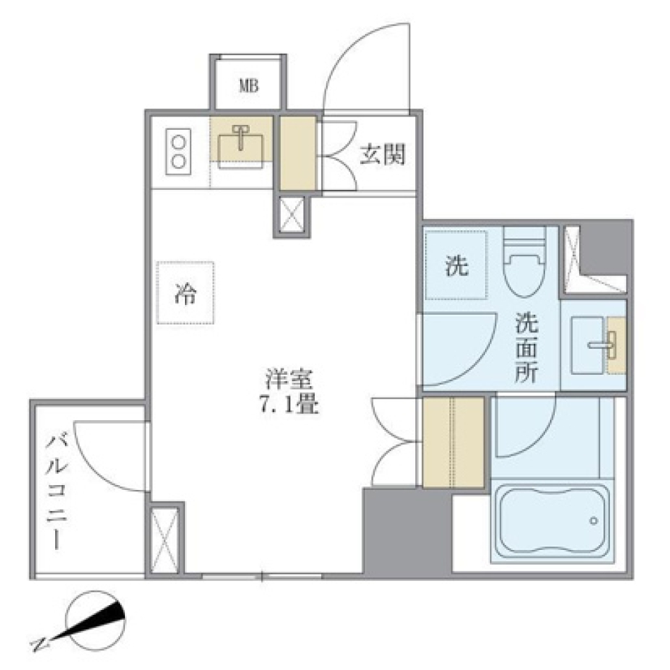 Ｂｒｉｌｌｉａ　ｉｓｔ　銀座東　203号室の間取り図