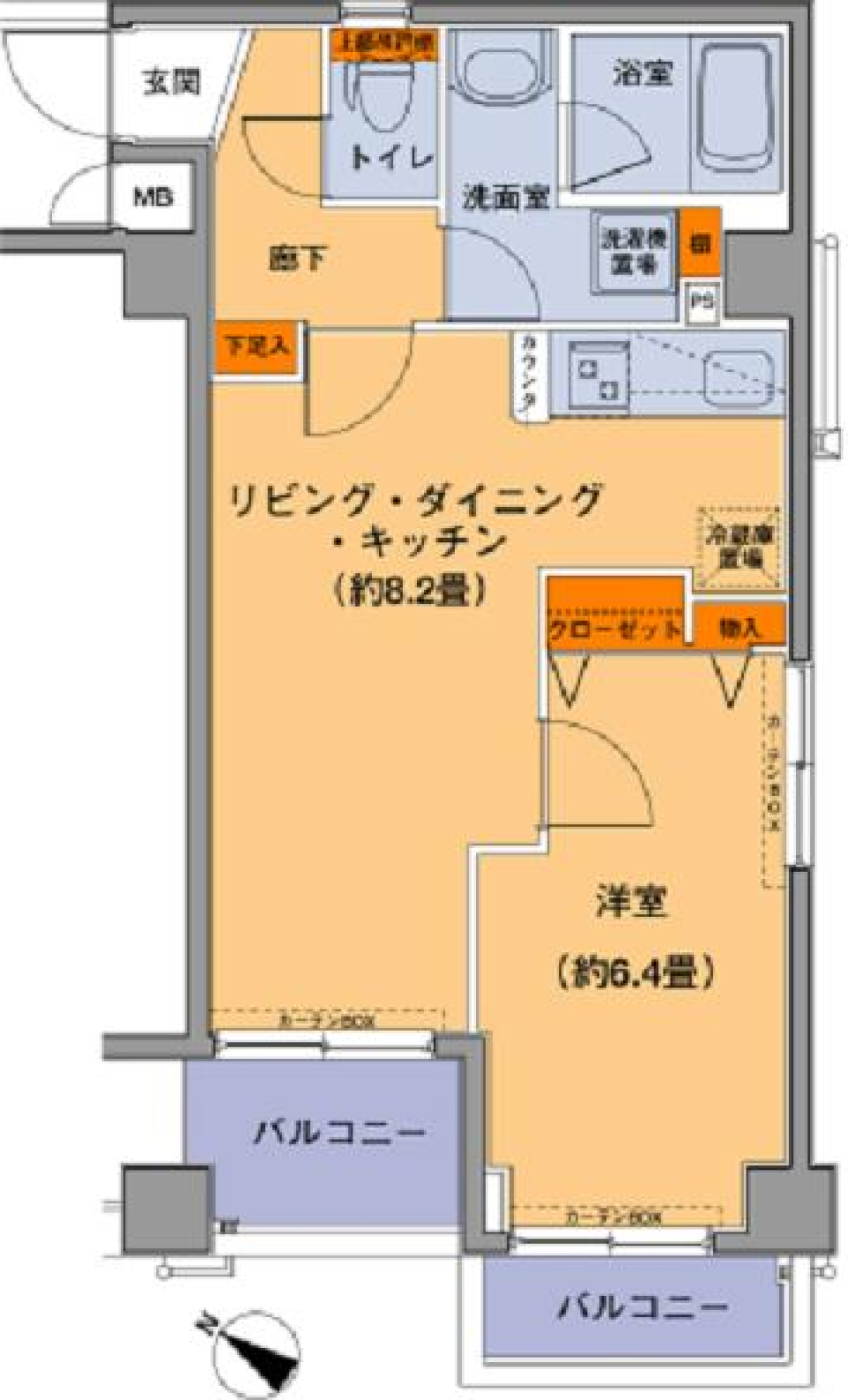 レクシオシティ高円寺　301号室［ペット可］の間取り図