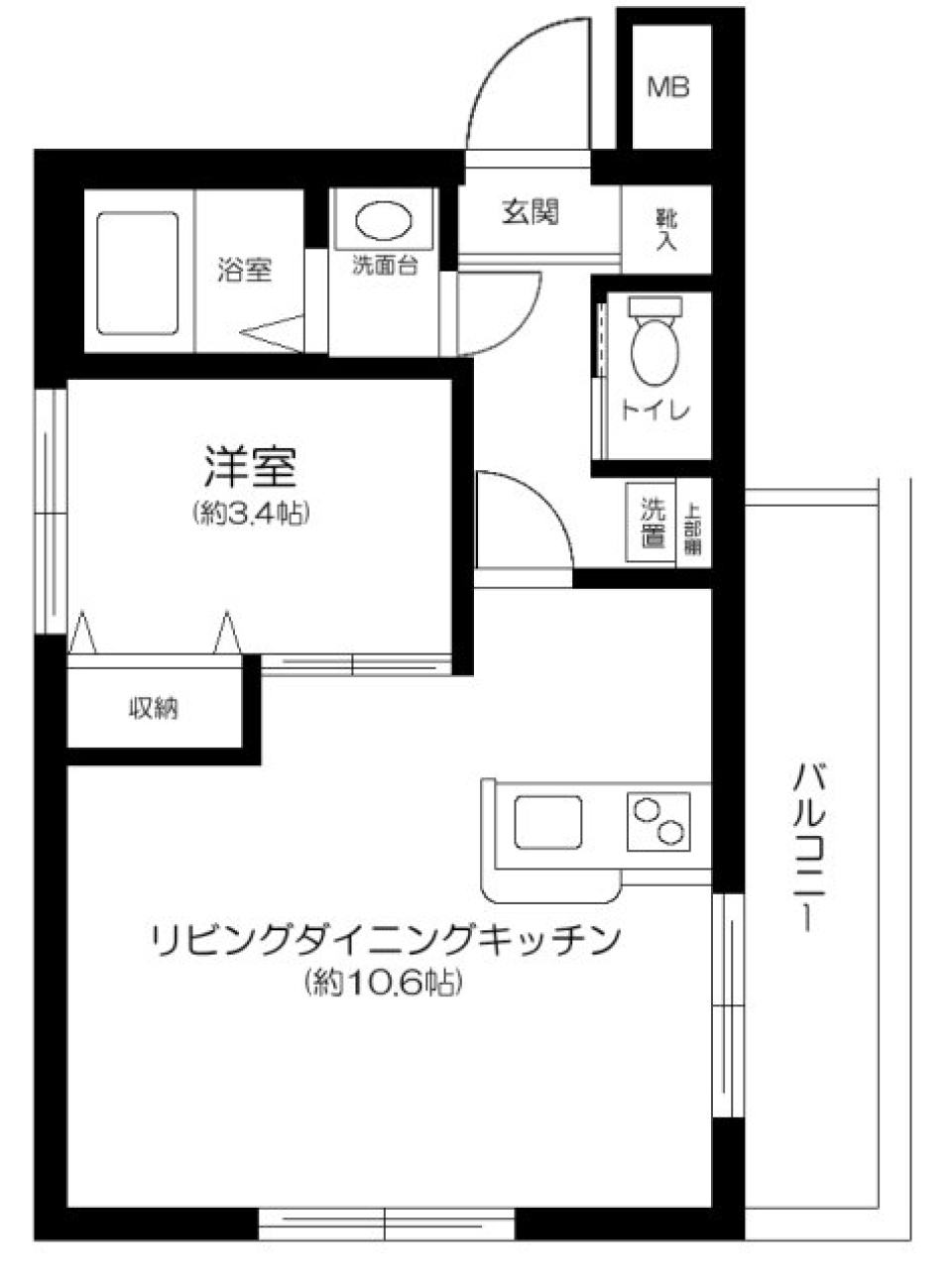 ヴィエント大森本町　302号室の間取り図